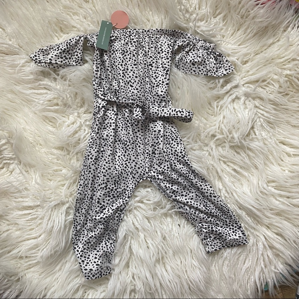 Bailey’s Blossoms Zelda jump suit in Dalmatian